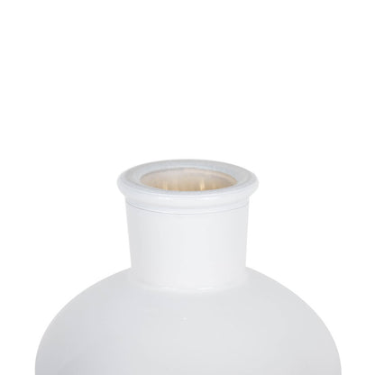 Vickerman 8" White Glass Bottle with Rose Gold Base