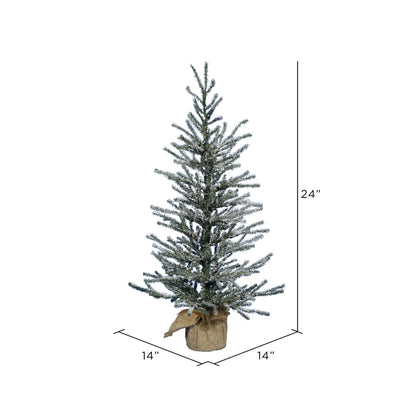 Vickerman 24" Frosted Angel Pine Artificial Christmas Tree Warm White Dura-lit LED Lights