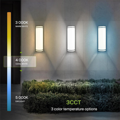 ASD Lighting LED Outdoor Wall Sconce 18" 20W 120-277V CCT Selectable 3000/4000/5000K Dimmable Oil Rubbed Bronze ETL