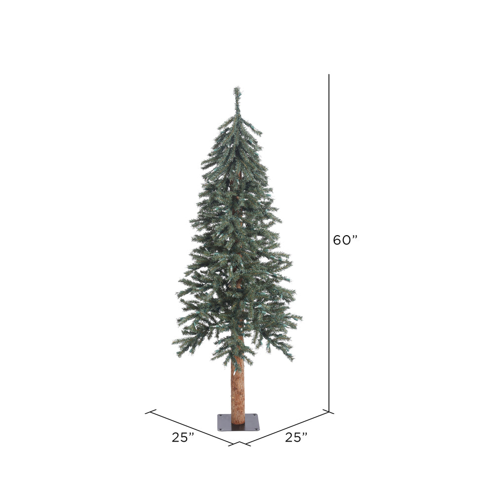 Vickerman 5' Natural Bark Alpine Artificial Christmas Tree Unlit