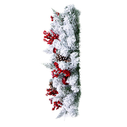 Vickerman 30" Flocked Artificial Christmas Wreath Unlit