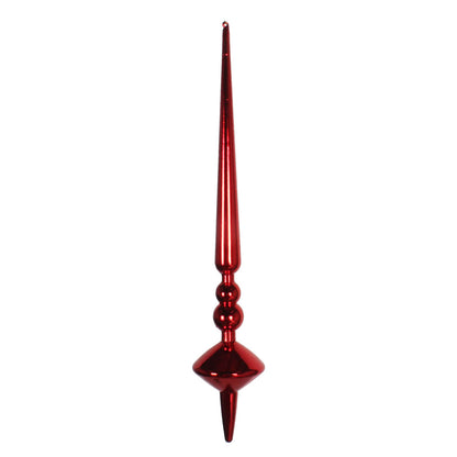 Vickerman 12" Red Shiny Cupola Finial Ornament Pack of 3