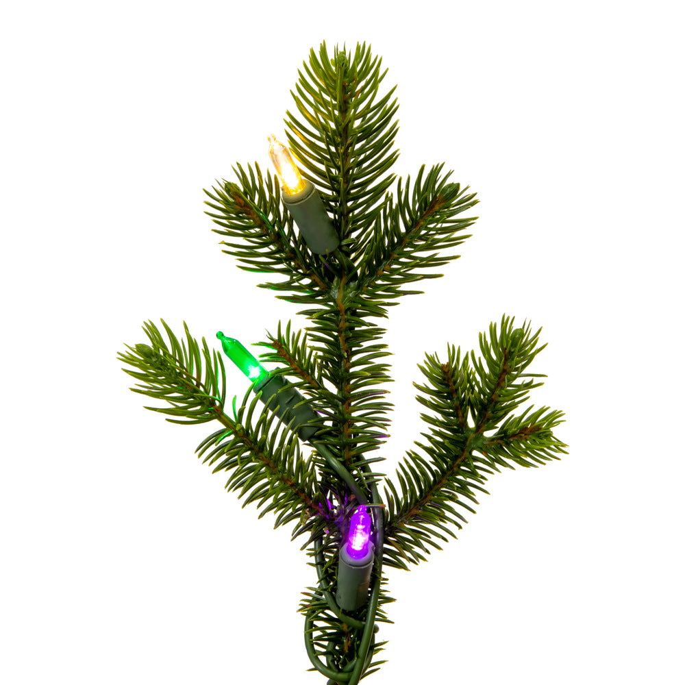 Vickerman 24" x 14" Bryson Spruce Artificial Christmas Tree Dura-Lit® LED Multi-Colored Mini Lights