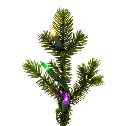 Vickerman 24" x 14" Bryson Spruce Artificial Christmas Tree Dura-Lit® LED Multi-Colored Mini Lights