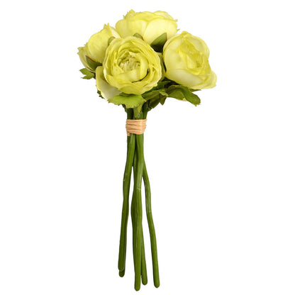Vickerman 9" Artificial Mini Spring Green Ranunculus Spray. Includes 3 sprays per pack.