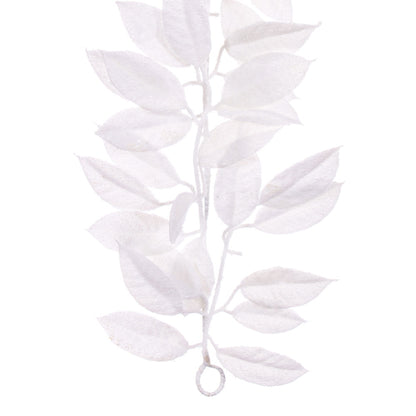 Vickerman 6' White Artificial Gardenia Snowy Garland.