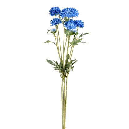 Vickerman 27" Artificial Blue Daisy Spray. Includes 4 sprays per pack.