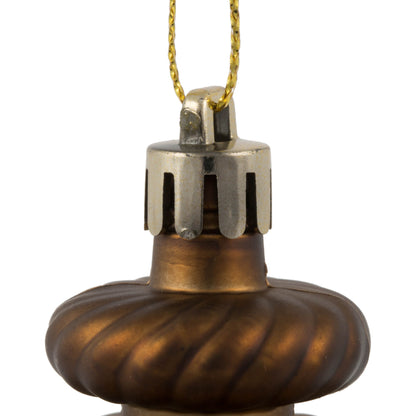Vickerman 4" Mocha 4-Finish Finial Ornament 8 per Box