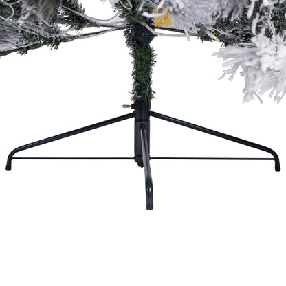 Vickerman 9' x 59" Flocked Atka Slim Half Christmas Tree Dura-Lit® LED Warm White Mini Lights.