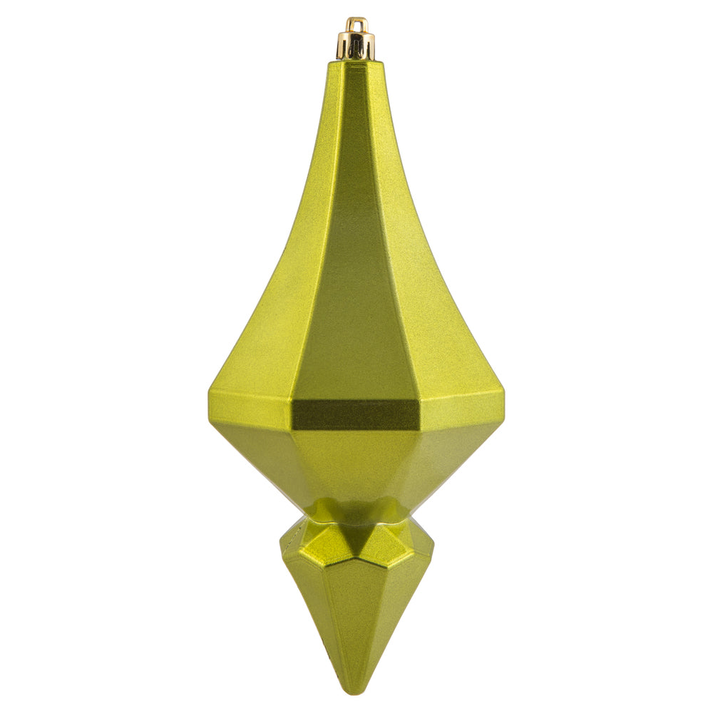 Vickerman 8" Lime Candy Finish Diamond Finial Ornament Pack of 2