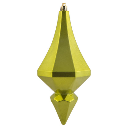 Vickerman 8" Lime Candy Finish Diamond Finial Ornament Pack of 2