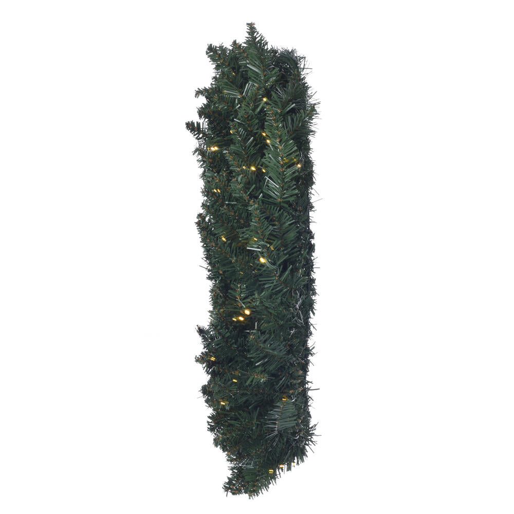Vickerman 30" Camdon Fir Artificial Pre-Lit Wreath Warm White 3mm Low Voltage LED Wide Angle Lights.