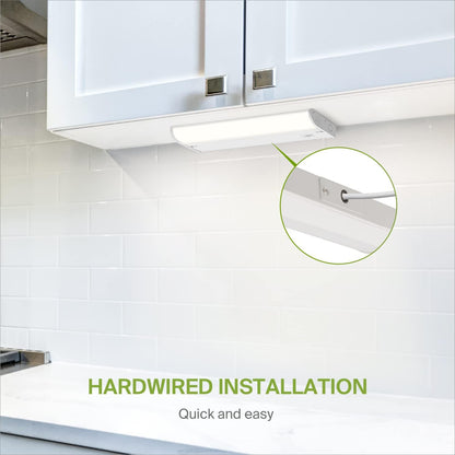 ASD Lighting LED Under Cabinet Bullnose 9" 3W 120V Dimmable CCT Selectable 3000/4000/5000K Hardwired, On/Off Switch, White ETL Energy Star