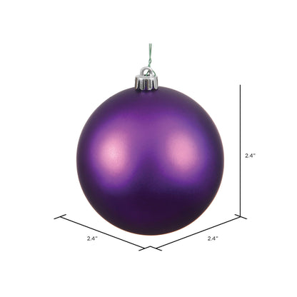 Vickerman 2.4" Plum Matte Ball Ornament 24 per Bag