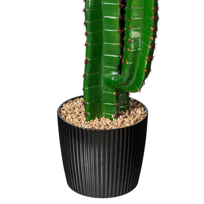 Vickerman 45" Artificial Green Finger Cactus in 8" Black Pot.