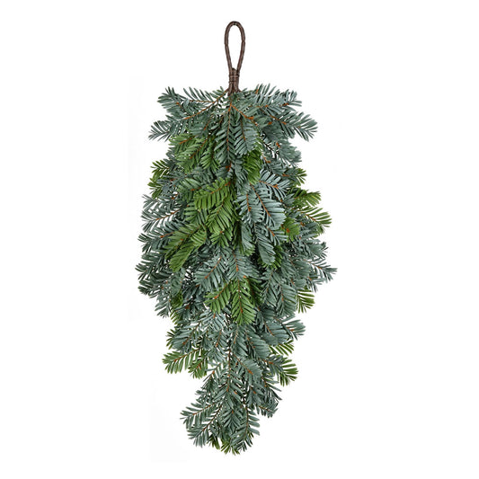 Vickerman 27.5" Green Medford Pine Artificial Christmas Teardrop Unlit