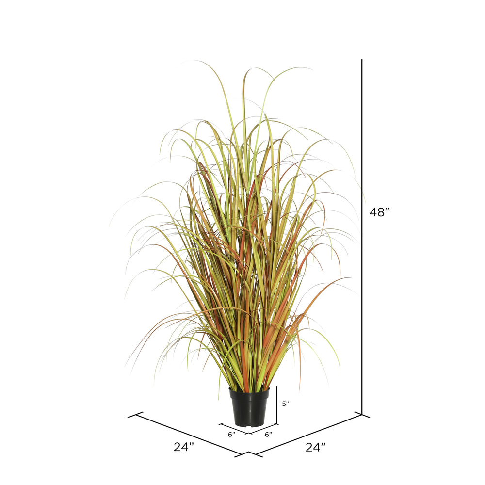 Vickerman 48"  PVC Artificial Potted Mixed Brown Grass.