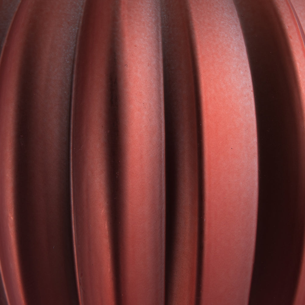 Vickerman 6.3" x 3.5"  Coral Matte Lantern Ornament with drilled and wired caps. Comes 4/bag.