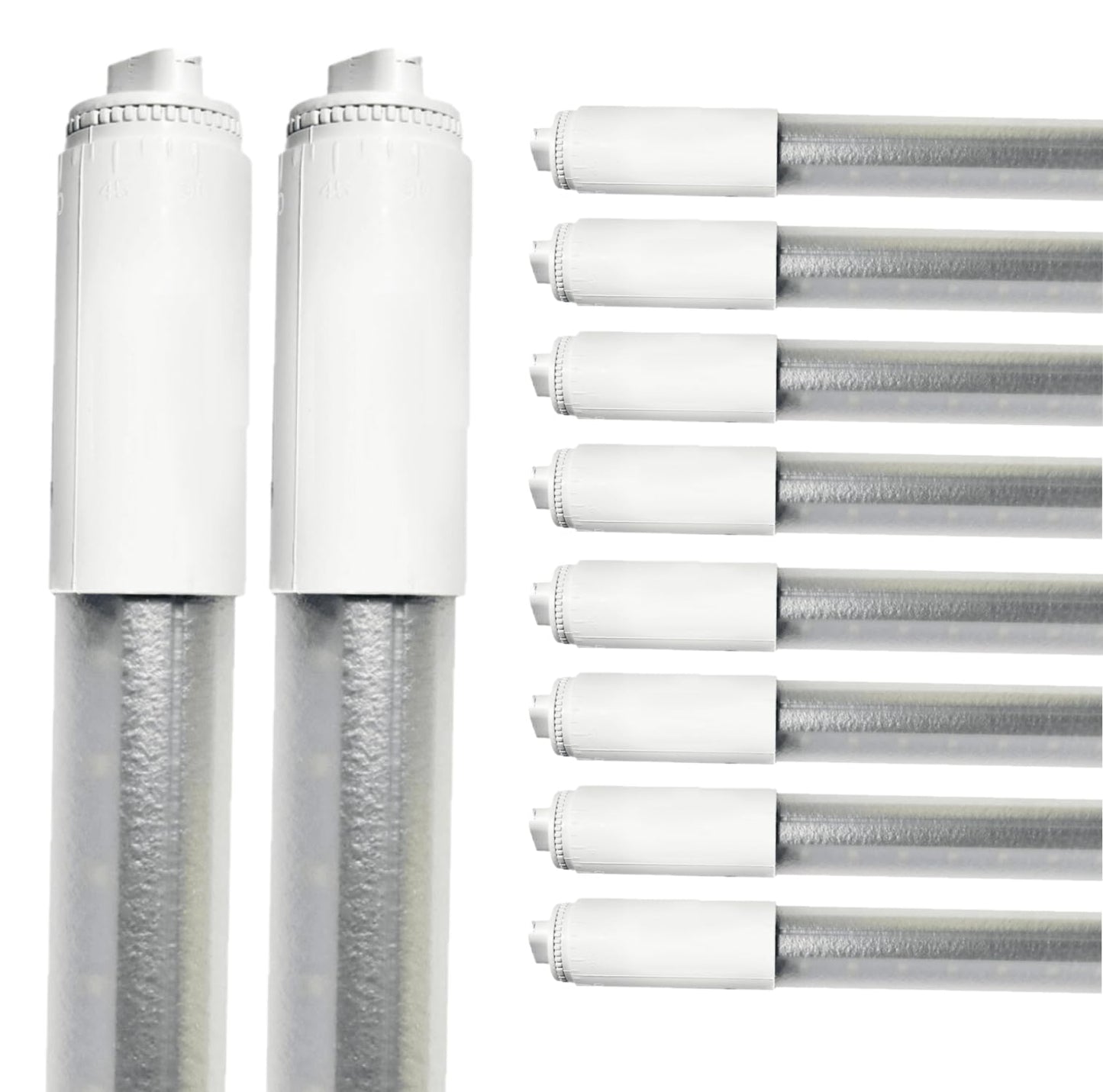 Damar- 5Ft T8 LED Tube Light Bulb Type B Bypass Single End 26W 3650 Lumens 6500K Daylight R17D Base with Rotating Ends 120-277VAC Pack of 10- Fluorescent Replacement for Garage Workshop Warehouse