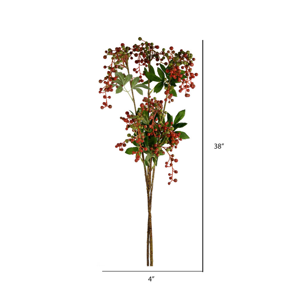 Vickerman 38" Artificial Red Berry Spray. There are 3 sprays per pack.