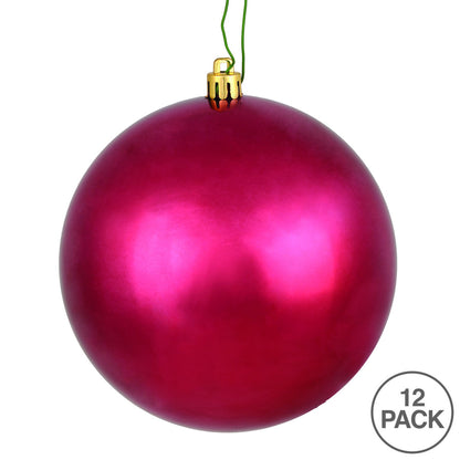 Vickerman 2.75" Berry Red Shiny Ball Ornament 12 per Bag