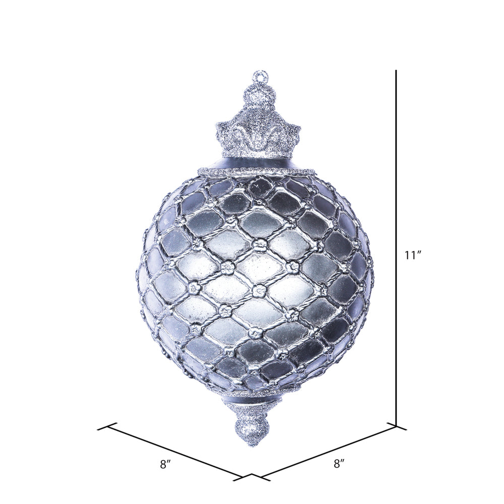 Vickerman 11" Pewter Antique Net Ball Ornament