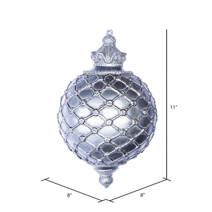 Vickerman 11" Pewter Antique Net Ball Ornament