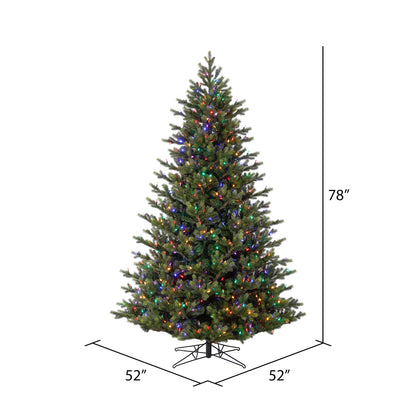 Vickerman 6.5' x 52" Welch Fraser Fir Artificial Christmas Tree Multi-colored Dura-Lit LED lights