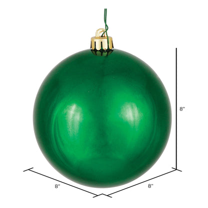 Vickerman 8" Emerald Shiny Ball Ornament