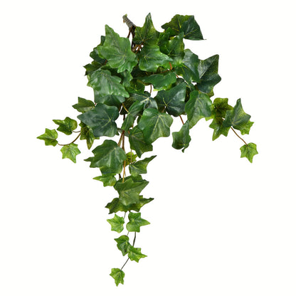Vickerman 18" Artificial Green Ivy Hanging Bush Set of 3