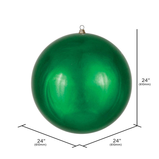 Vickerman 24" Giant Shiny Emerald Ball Christmas Ornament UV Resistant