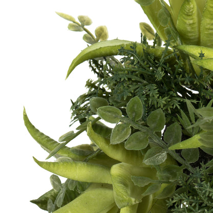 Vickerman 5" Artificial Mixed Variety Green Succulent Ball.