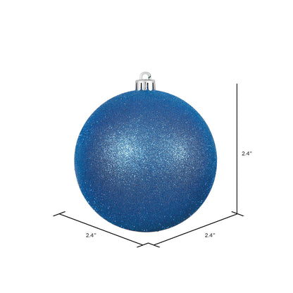 Vickerman 2.4" Blue Glitter Ball Ornament 24 per Bag