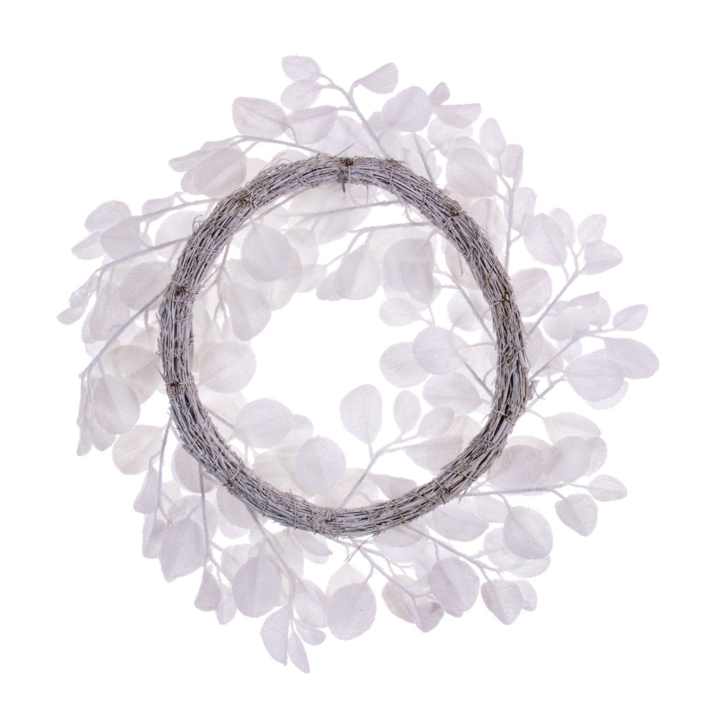 Vickerman 24" White Artificial Dogwood Snowy Wreath