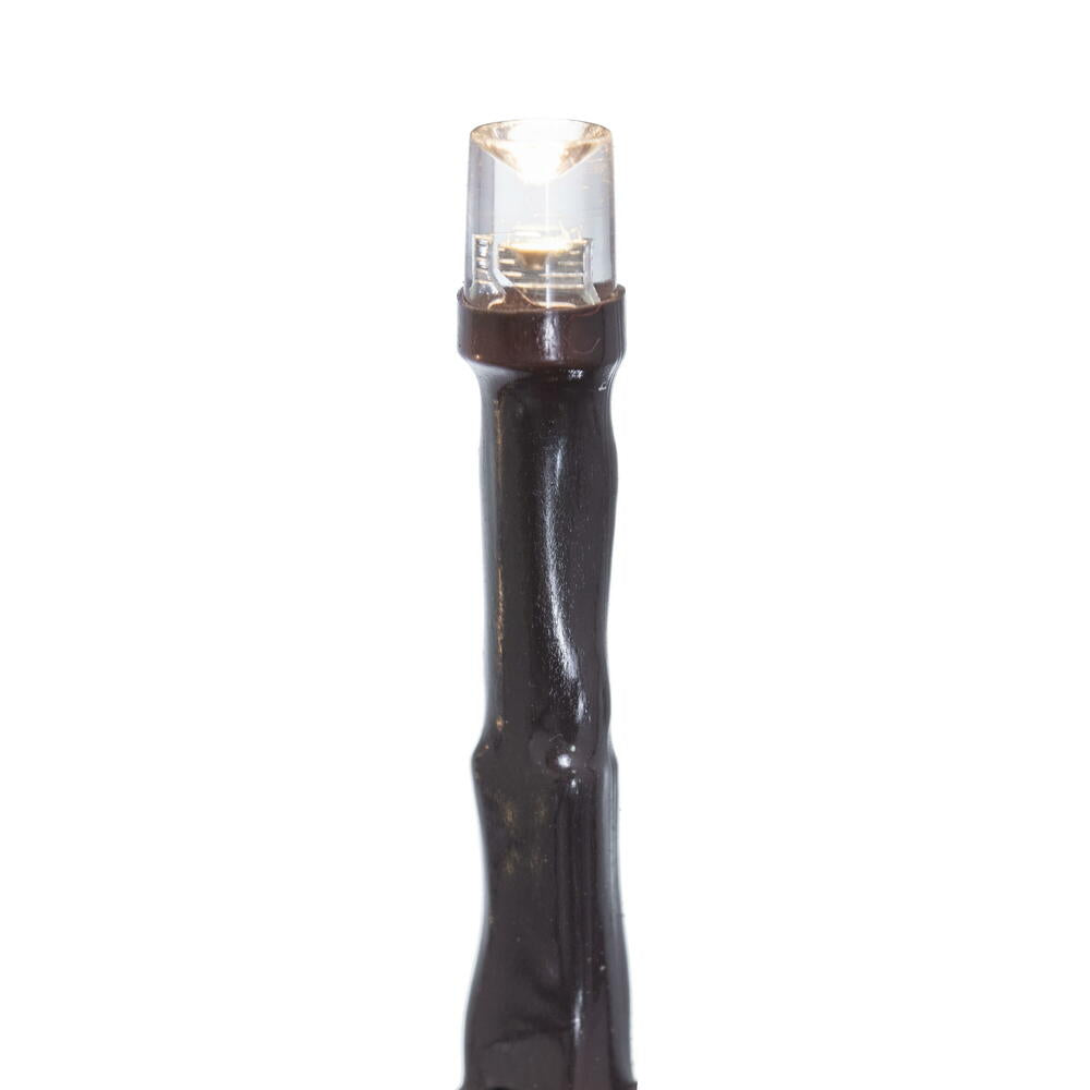Vickerman 250Lt x 18' 8 Function Snake Light End Connecting Set with 5mm Wide Angle Warm White (2800-3000KR) LED Lights and Brown Wire, Connect up to 4 Sets End to End. Includes an 8 Function Remote Control. Has a 9' Lead Wire Power Cord with ETL Approved