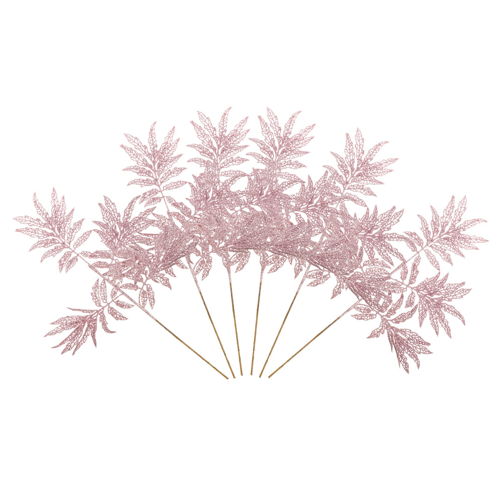 Vickerman 22" Mauve Glitter Sumac Artificial Christmas Spray. Includes 6 sprays per pack.