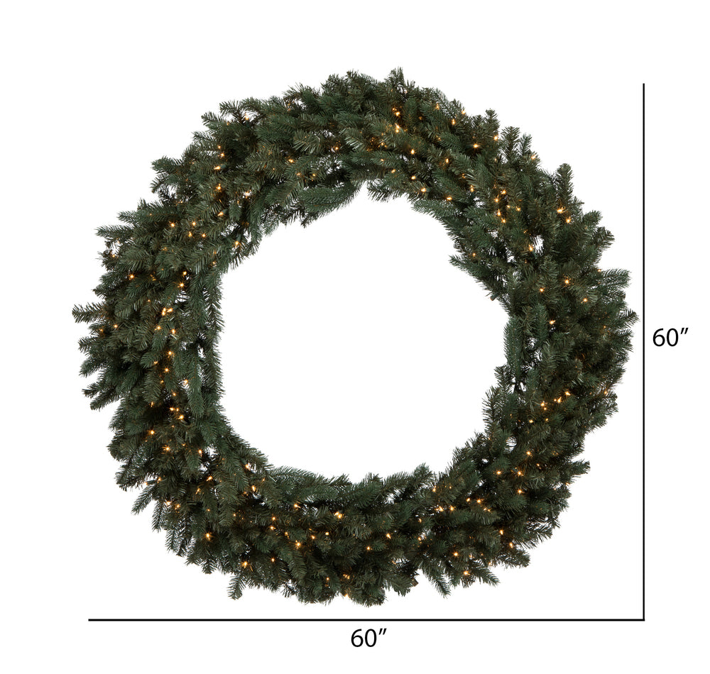 Vickerman 60" Colorado Spruce Artificial Christmas Wreath Warm White LED Lights