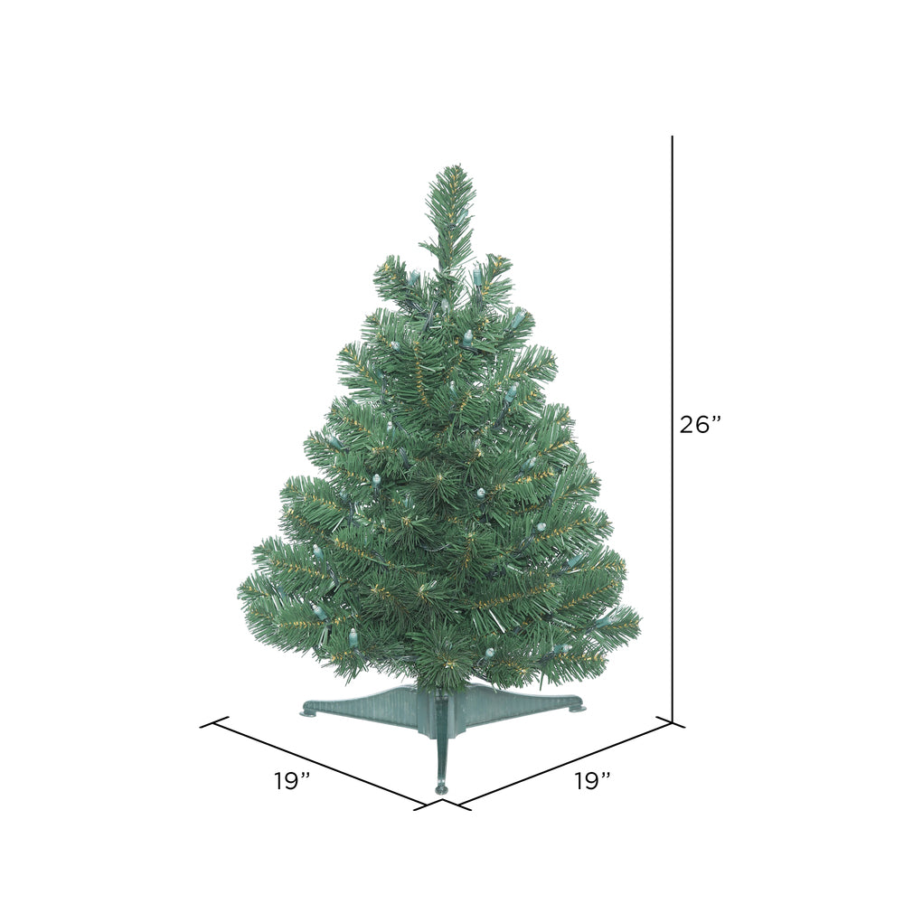 Vickerman 26" Oregon Fir Artificial Christmas Tree Unlit