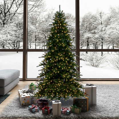 Vickerman 6.5' x 53" Bavarian Pine Artificial Pre-Lit Christmas Tree Warm White Lights.