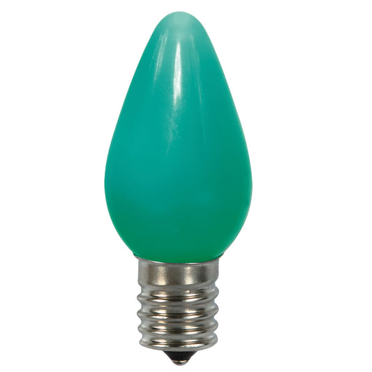 Vickerman C7 Ceramic LED Green Twinkle Bulb  Nickel Base  120V .6 Watts 25 Bulbs per bag