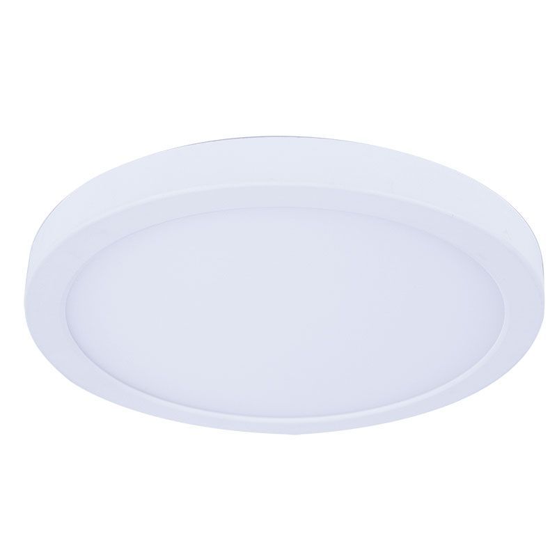 Westgate Builder Series 12In Composite Flush-Mount 17W 5Cct E26, Residential Lighting, 17W, 1300 Lumens, 27K/30K/35K/40K/50K, White Finish, TRIAC Dimming