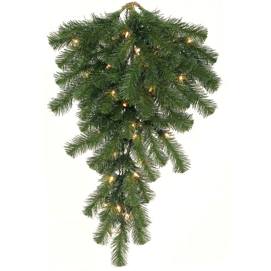 Vickerman 30" Douglas Fir Artificial Christmas Teardrop Clear Dura-lit Incandescent Mini Lights