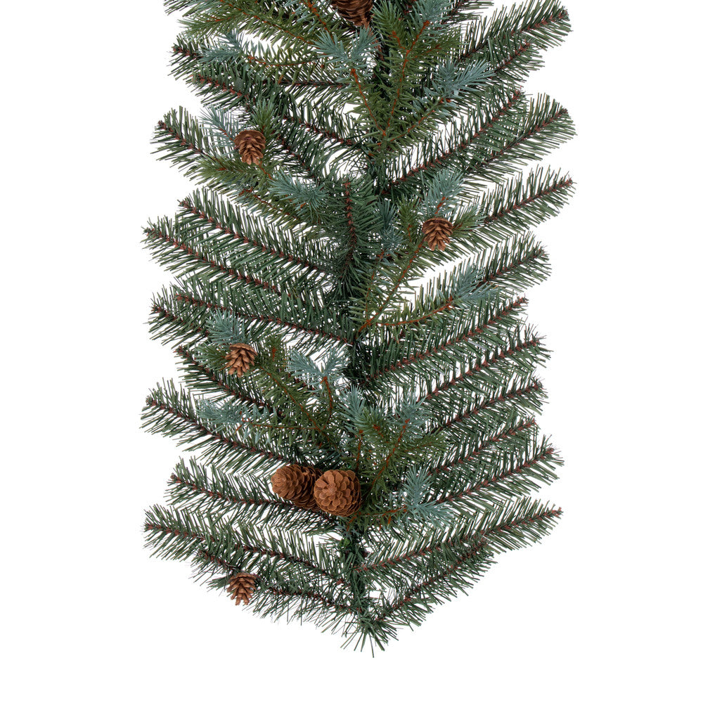 Vickerman 6' x 14" Blue Spruce Pine Cone Artificial Unlit Garland.