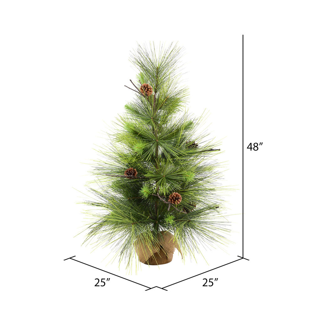 Vickerman 4' x 25" Boulder Pine Artificial Christmas Tree Unlit
