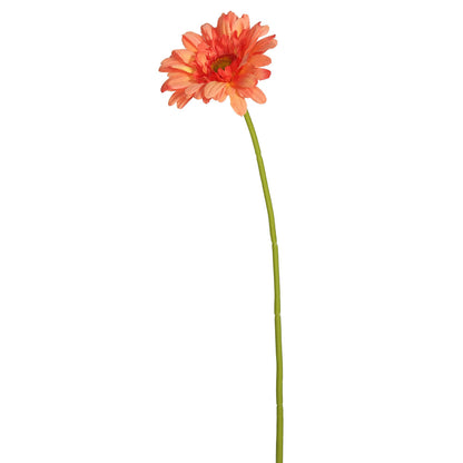 Vickerman 21" Artificial Coral Gerbera Daisy Stem 6 per Bag