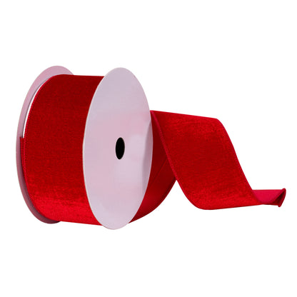 Vickerman 2.5" x 10 Yards Red Velvet Ribbon