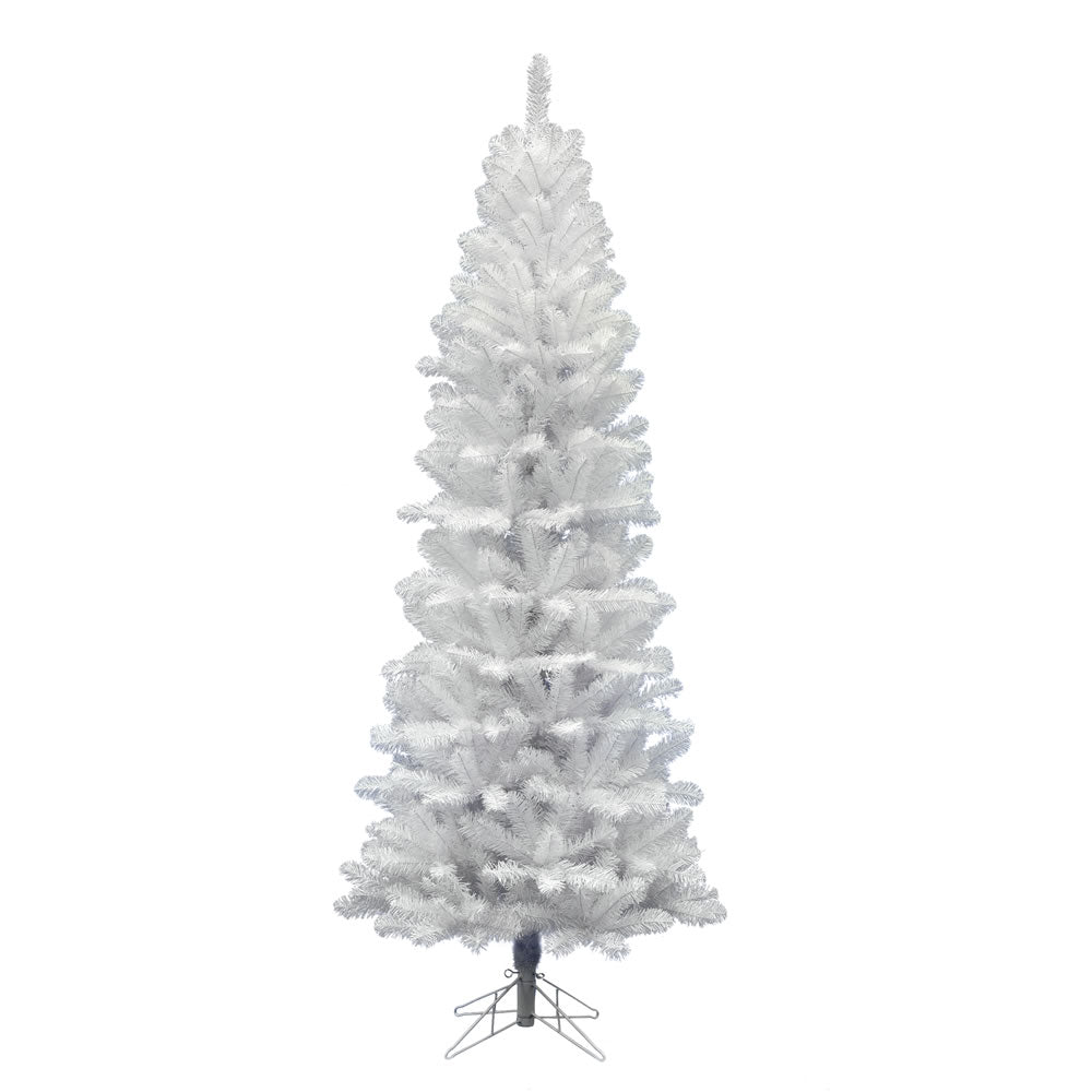Vickerman 4.5' White Salem Pencil Pine Artificial Christmas Tree Unlit