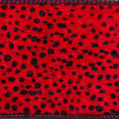 Vickerman 2.5" x 10 Yards Red Cheetah Ribbon