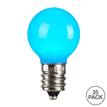 Vickerman G30 Teal Ceramic LED Nickel Base Bulb E12 120V  .6 Watts Dimmable 25 Bulbs per Pack