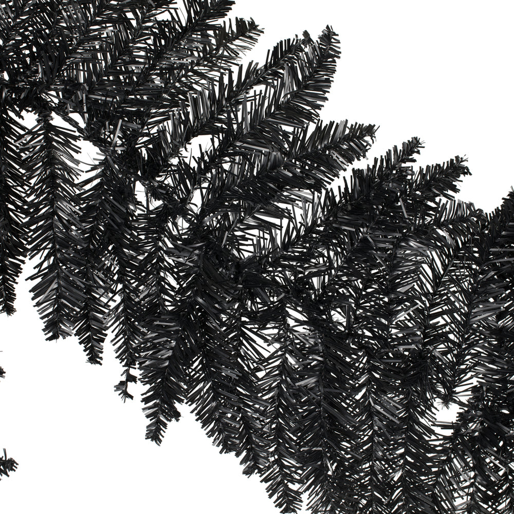 Vickerman 9' Black Fir Artificial Christmas Garland Unlit